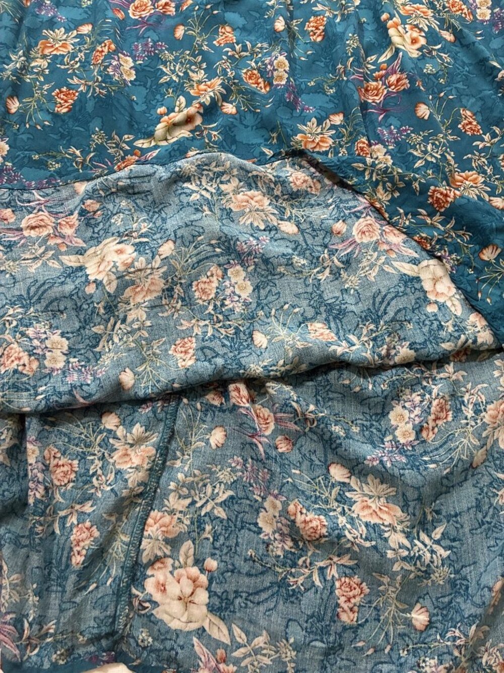 Natural Life Blue Floral Maxi sundress Adjustable Straps & back Button Detail L - Picture 5 of 11